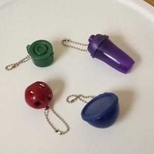 Tupperware Tiny Treasures now Keychains! Set of 4